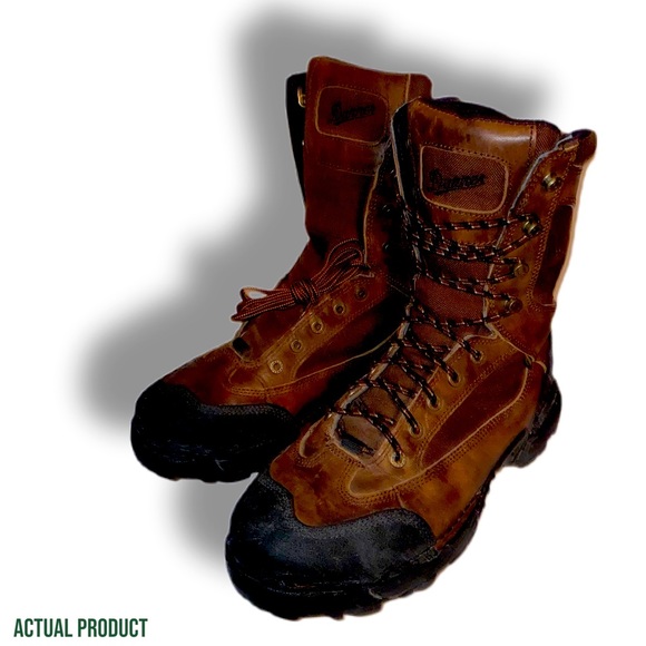 Danner Mens Size 10 Prong Horn Leather Brown Gore-Tex Hard Toe Outdoors Boots - Picture 2 of 9